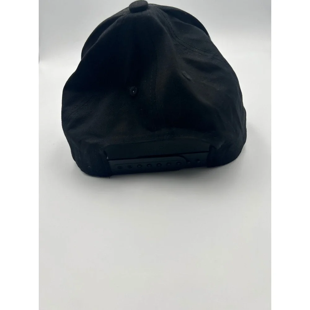 Vintage Muscle Black Snapback Hat Flexfit Baseball Cap White‎ Embroidered Logo